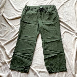 Old Navy linen pants, green, XL